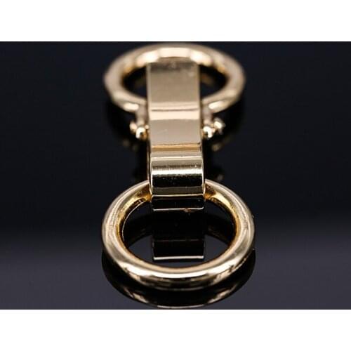 Metal Gold Tone Plated Double Ring Clasp Belt Die-casting Zinc Alloy Buckle Sewing Supplies for Clothes 30piece /K380