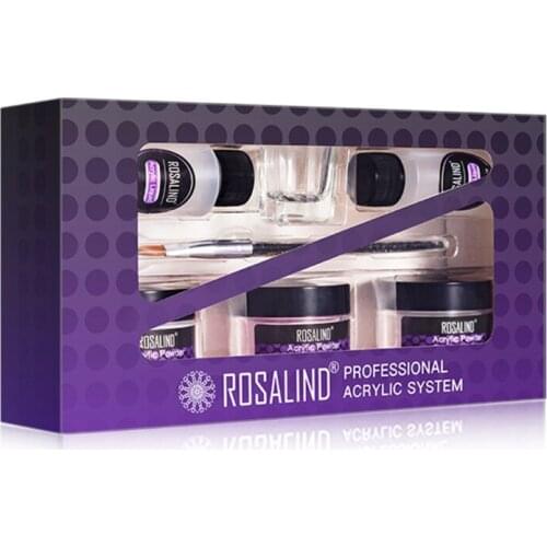 Acrylic Powder System Set for Nail Extension Carving Pen Brush Kit Manicure Tools DIY Decoration Decals G99E