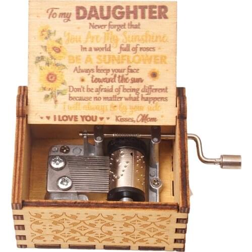 New handcranked music box, you are my sun theme song \Love Dad, Love Mom, Love Daughter, Love Wife\ Christmas Gift Birthday Gift