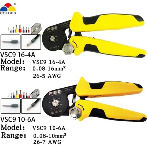 VSC9-16-4A 0.08-16mm² 23-5AWG VSC10 16-4A Adjustable Precision Crimping Pliers Terminal Sleeve Crimping Hand Tool