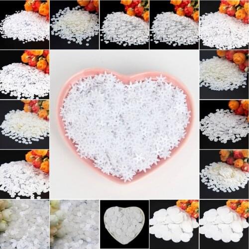 Sequin 3-30mm White Series Color Round Cup Large Sequins Flat Round Pvc Sequin Paillettes Sewing Wedding Decoration Craft 20g