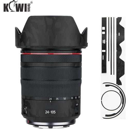 Anti-Slide Lens and Lens Hood Cover Film For Canon RF 24-105mm F4L IS USM Lens & EW-83N Lens Hood Skin 3M Sticker Shadow Black