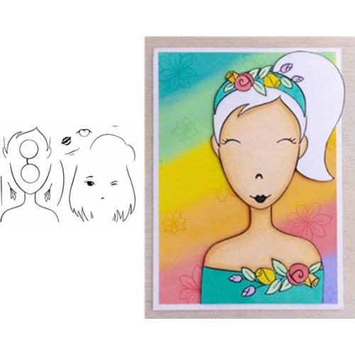 Girl Transparent Clear Stamps for DIY Scrapbooking/Card Making/Kids Christmas Fun Decoration Supplies