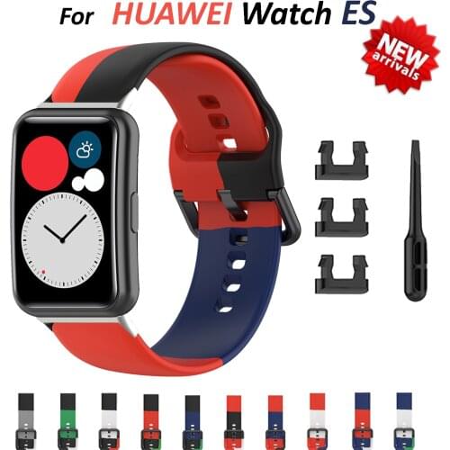Watch Band for Huawei Watch Fit Smart Watch Accessories Sport Silicone Wristband Belt for Huawei Watch ES Bracelet Replacement
