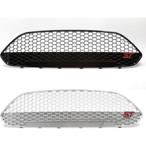 92*22cm ABS black/silver painting racing car front bumper Grill grille for Ford new Fiesta 2013 2014 2015 with ST logo black