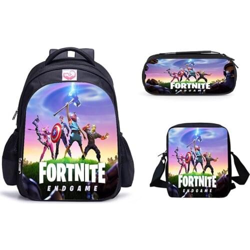 Hot 16 Inch Fortnites Children School Bags Orthopedic Backpack Kids School Boys Girls Teenage Mochila Infantil Catoon Bags