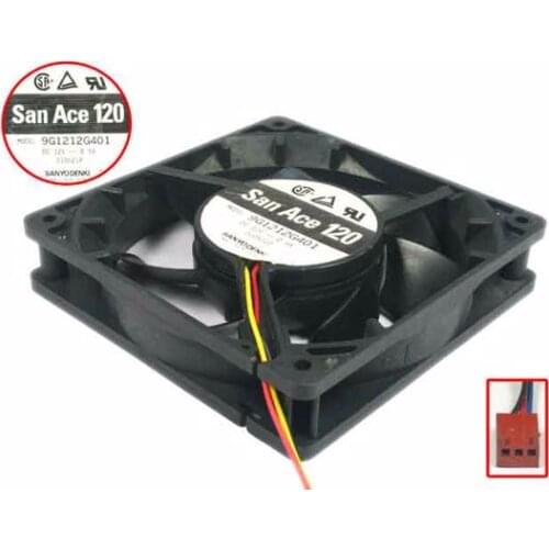 Sanyo Denki 9G1212G401 Server Cooling Fan DC 12V 0.9A 120x120x25mm 3-Wire