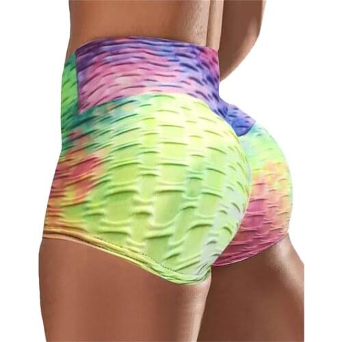 Tie-dyed Printing Shorts Workout Leggings Yoga Shorts Women Summer Sexy Sports Gym Running Breathable Short Yoga Leggings Штаны