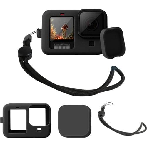 For GoPro Hero 9 Camera Silicone Protective Sleeve Lens Cap Soft Protective Cover Frame Case Shell for GoPro Hero9 Action Camera