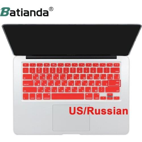 US Enter Russian Alphabet Silicone Keyboard Cover For MacBook Air 13 Pro 13 15 17 Inch Retina A1466 A1502 A1398