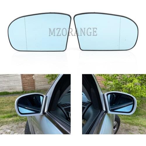 Car Side Rear View Mirror Blue Anti Glare Heated Rearview Mirror Glass for Mercedes-Benz W211 W203 C & E Class 2000-2008