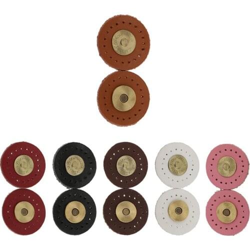 Bag Buttons Circle Bag Wallet Magnetic Buckle Genuine Leather Bag Snap Buttons for Handmade DIY Patchwork Lock Accessories