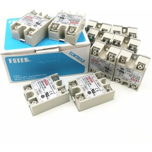10pcs Solid State Relay SSR-60DA 60A 3-32VDC 24-380VAC SSR