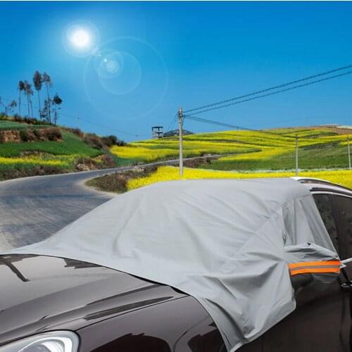 Universal Car Front Windscreen Half Cover Heat Sun Shade Anti Snow Frost Ice Shield Dust Protector Summer Car Cover