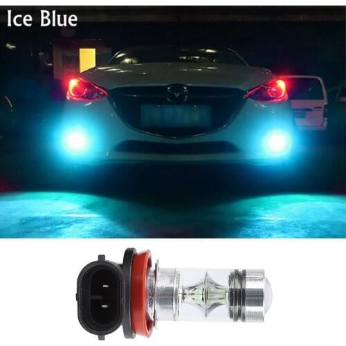 High Power 100W Projector Front Fog Driving Light Bulbs 8000K Ice Blue H16 H11 H16LL for 2009-2016 Toyota Corolla White 6000K