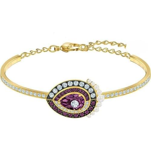 High-quality SWA. Peach Heart Tarot Crystal Water Drop Element, Beautiful Noble Lady Bracelet