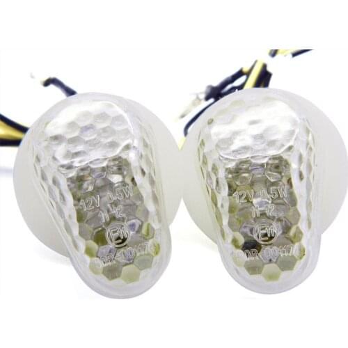 Clear Motorcycle LED Mount Flush Blinker Indicator Turn Signals Light for KAWASAKI Marker Kawa Ninja ZX 1200 12R 2000-2005