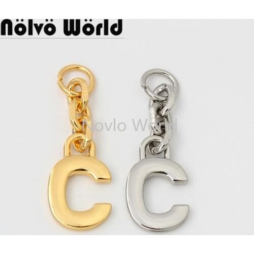 10-50 pieces 4 colors 45*15mm 5# zip slider half ring shaped chains pull SIZE 5 metallic puller sliders wholesale