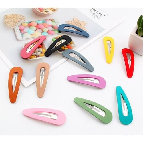 12/24/36/48 New Hair Clip Headdress Macaron Color Matte Sweet Hairpins Girls Baby Cute Bangs Slid Clips Fashion Hair Accessories