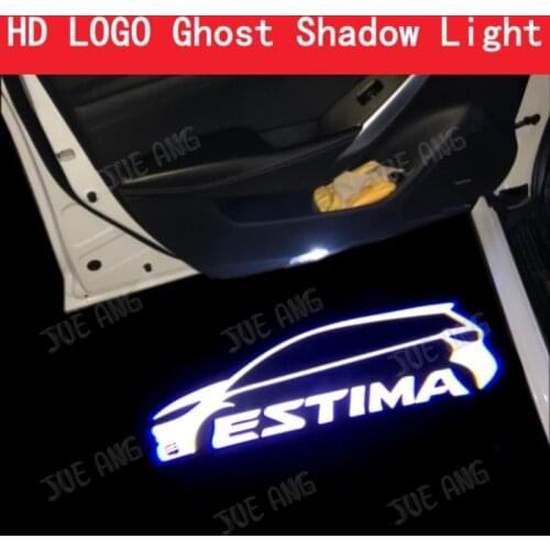2pcs Logo Apply ESTIMA PREVIA 50 series Car LED Door Warning Light Projector Ghost Shadow Light Welcome Light Courtesy Ligh