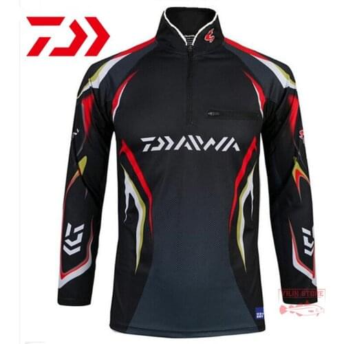 2021 Summer Daiwa Fishing Shirt Quick-drying UV Breathable Professional Hiking Cycling Fishing Clothes Sport Fishing Clothing