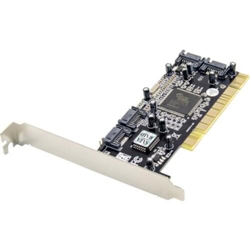 2021 New 4-port PCI to Sata Expansion Card Sil 3114 Chipset RAID Controller Card Adapter