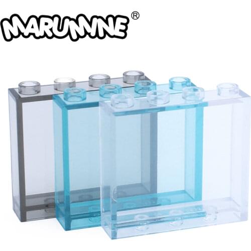 MOC Bricks 87543 Panel 1x4x3 Wall Element Houses Transparent Display Window 10PCS Glass Panel Assemble Particles Building Blocks