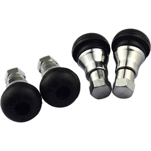 4 Pieces TR412AC 33mm Circuit Performance Shorty Chrome Valve Stems