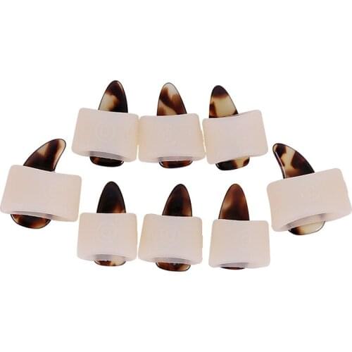 8pcs Guzheng Nail Cover Set Chinese Zither A Box of Eight Guzheng Accessories Silicone Guzheng Practice Nail Protection Covers