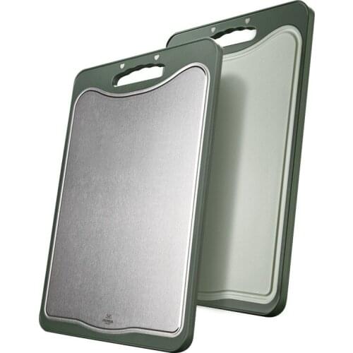 Antibacterial 304 stainless steel cutting board, mildew proof plastic pp household kitchen multifunctional cutting board