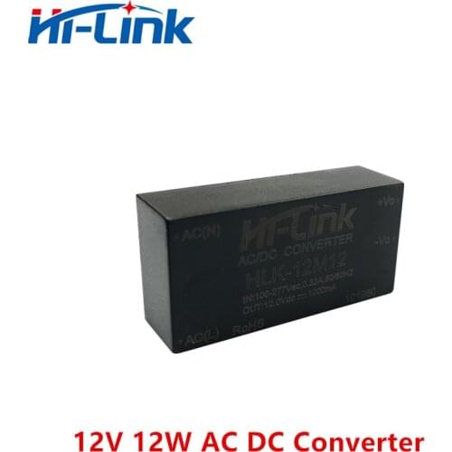 Free shipping 2pcs/lot 220V 12V 12W AC DC isolated switching step down power supply module AC DC converter HLK-12M12