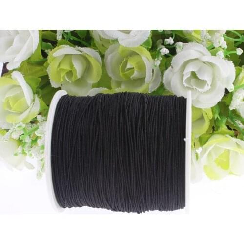 Black Elastic Thread Polyester Sewing Machine Beading Thread DIY Industry Fabric Sewing Suppliers 200 Meters/Roll