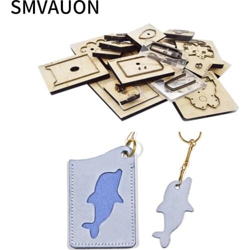 Wood Mold Card Holder Dolphin Card Pack Wooden Die Cutting Diy Dies Suitable For Die-cutting Machines Knife Mold