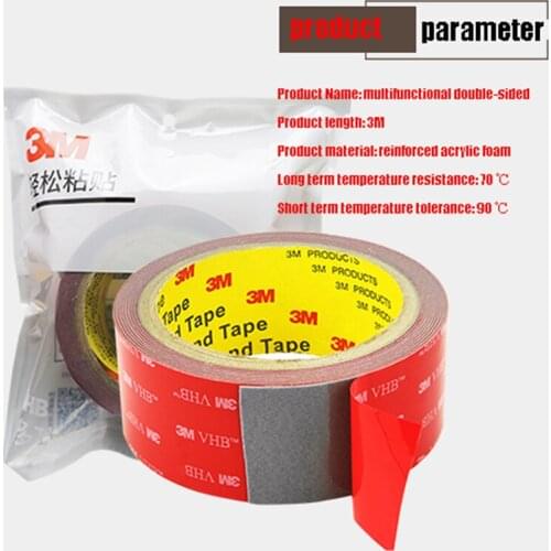 1Pcs 3M Truck Traceless Double Sided Adhesive Acrylic Foam Double Sided Adhesive High Temperature Automotive Adhesive 6mm 8mm