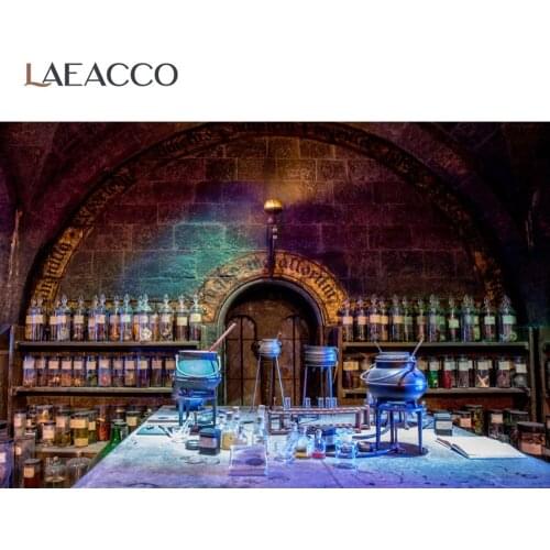 Laeacco Old Vintage Stone Laboratory Tubes Chemical Back To School Interior Study Child Photo Background Photography Backdrops