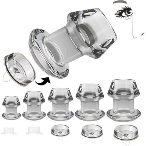 Enema Shower Hollow Anal Plug Huge Dildo Butt Plug Anal Dilator Prostate Massager SM Sex Toys Anus Speculum With Stopper Inserts