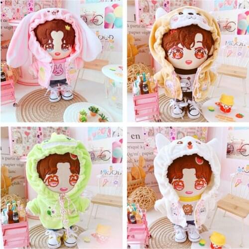 20cm doll clothes Lovely animal coat dolls accessories for our generation Cool stuff Korea Kpop EXO idol Dolls gift DIY Toys