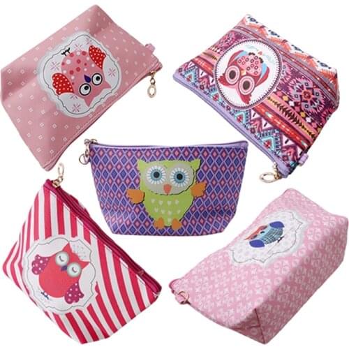 Mini Handbag Key Bag Cartoon Owl Women Cute PU Coin Purse Girl Wallet Portable Suitable For Any Occasions Protable