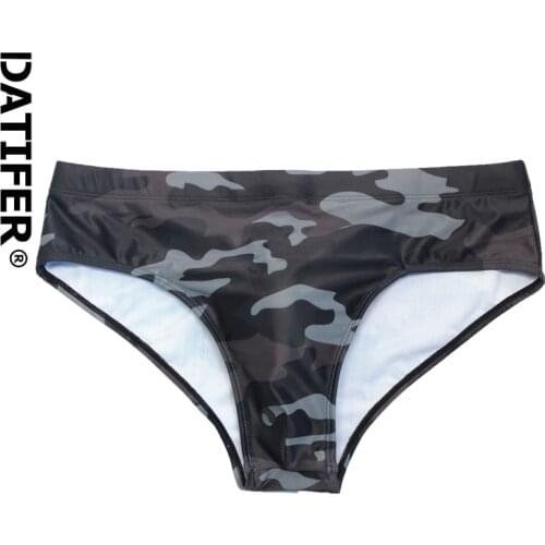 Men Swimwear Low Sexy Boxers Mens Swim Brief Sportive Beachwear Shorts Sunga Man Swimsuit Camouflage Colour Swim Trunks