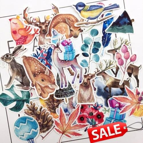 38pcs Hand drawing Mysterious fawn Davids deer sticker scrapbooking/bullet journal stickers Magic adesivo stationery naklejki