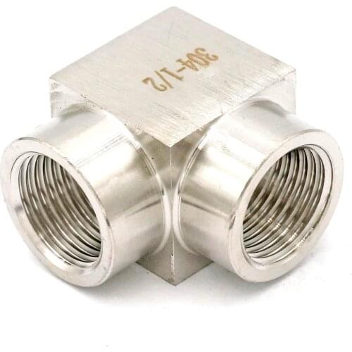 1/2" BSP Eqaul Female Thread Elbow 90 Deg 304 Stainless Steel Pipe Fitting Adapter Connector Operating pressure 2.5 Mpa