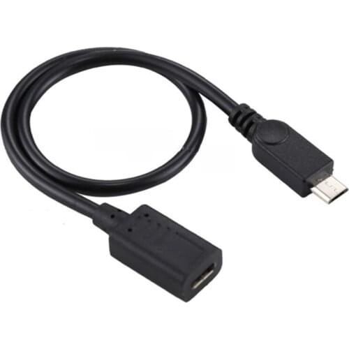 Type-C Female to Micro USB Male Adapter Extender Cable Converter Connector Straight UP Down Left Angle Charging Data Length 30cm