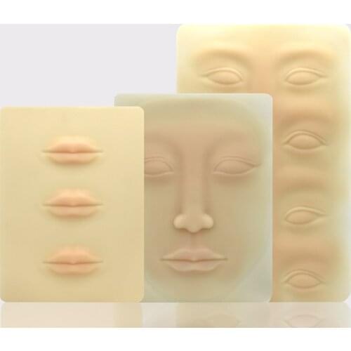 Permanent Makeup 1pc 3D Solid Tattoo Practice Skin Blank lips Eyebrows Faces Practice Skin training fake tattoo practice skins