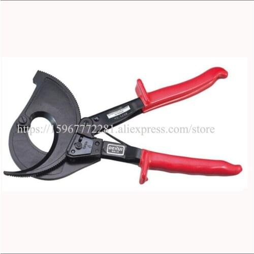 Plier tool HS-520A for cutting copper and aluminium single conductors as well as multiple stranded cables ratchet cable cutter