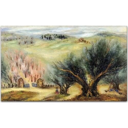 Hand painted oil painting high quality modern landscape art painting pictures for living room DM-1510101