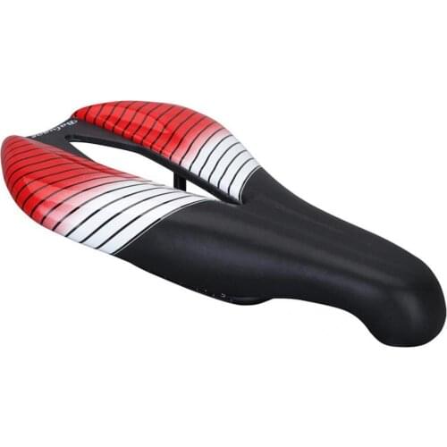 Faux Leather Practical Striped Surface Replacement Bicycle Saddle Bike Supplies Bike Saddle Shock Absorb for Refit