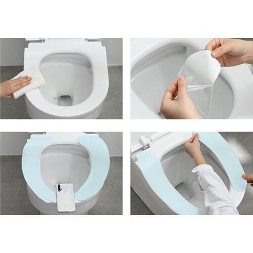 Bathroom Toilet Seat Electrostatic Adsorption Washable Soft Winter Warmer Mat Pad Toilet seat Bidet Covers