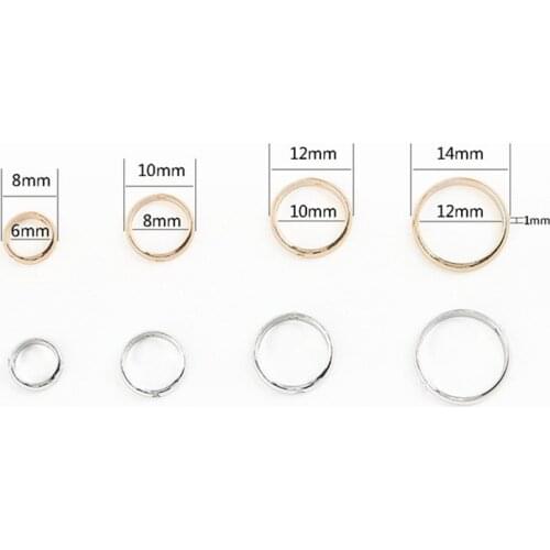 10pcs Gold Round Circle Connectors with Holes 9/10/12mm Earrings Making Findings Headwear Hair Accessories for Women