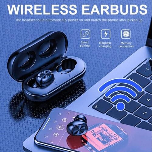 TWS Bluetooth 5.0 Earphones Wireless Headphone Stereo Sports Waterproof Earbuds Headsets With Microphone Charging Box