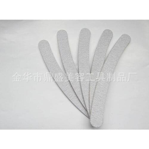 High Quality 10PCS x Grey Two Sides Nail Files Sanding 180/180 Curve Banana for Nail Art Tips Manicure, HF0144F